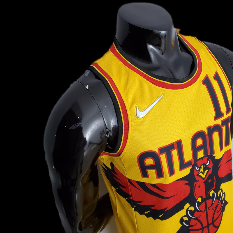 75th Anniversary 2022 Season Atlanta Hawks City Edition Yellow NBA Jersey S-XXL