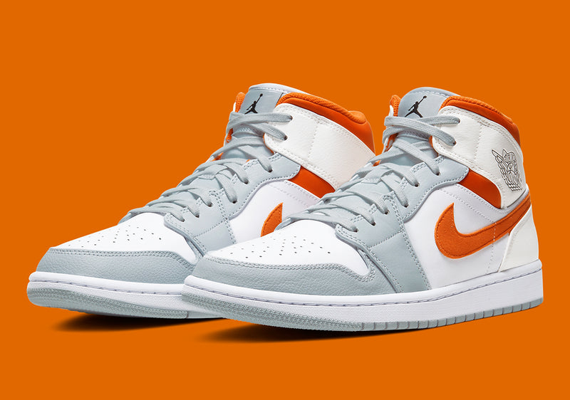 Air Jordan 1 Mid - Orange white