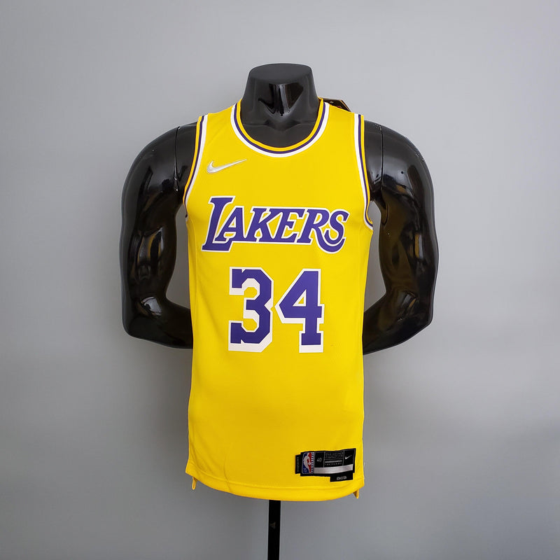 75th Anniversary Lakers Yellow #34 O'NEAL