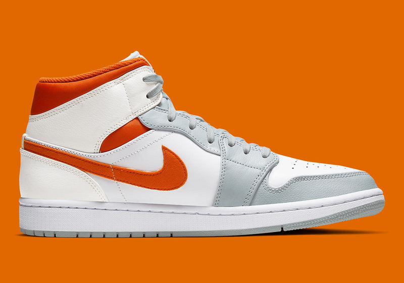 Air Jordan 1 Mid - Orange white