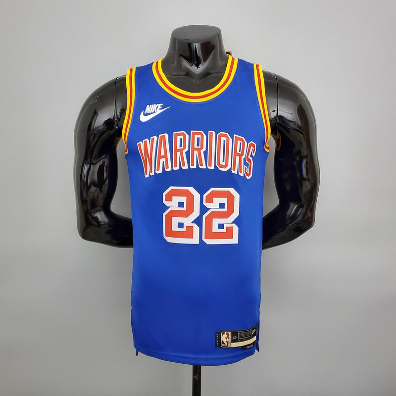 75th Anniversary Wiggins #22 Warriors Retro Blue