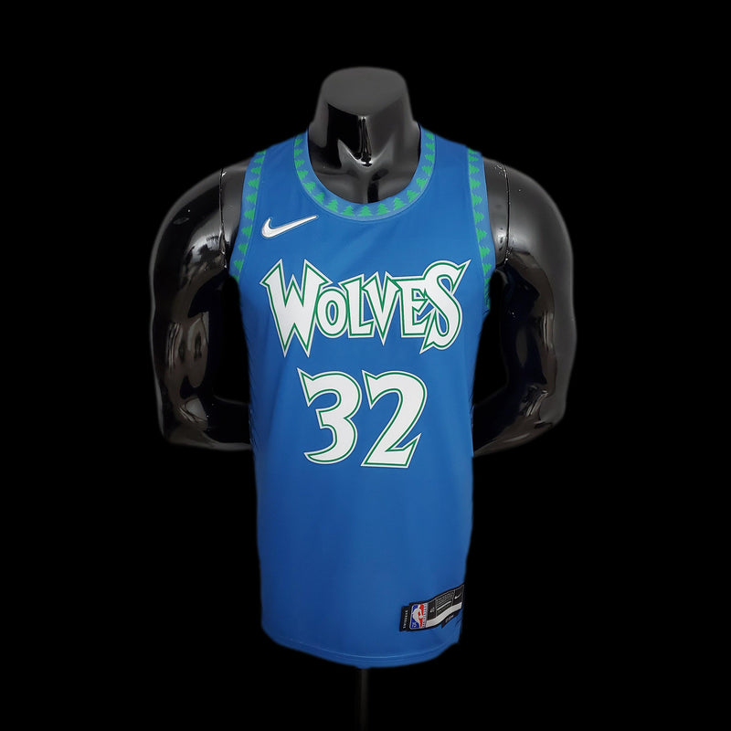 75th Anniversary 2202 Season TOWNS#32 Minnesota Timberwolves City Edition Blue