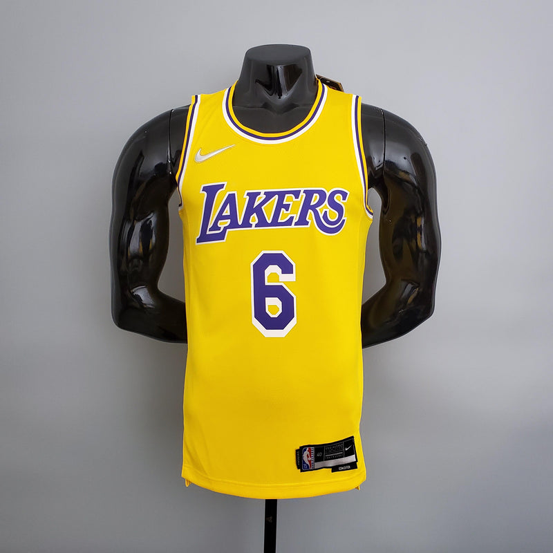 75th Anniversary Lakers Yellow #6 JAMES