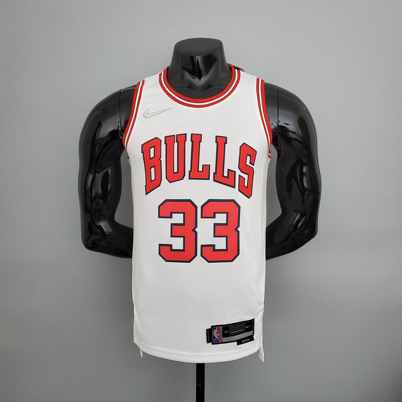 75th Anniversary Pippen #33 Bulls White