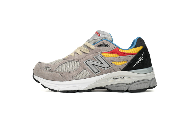 New Balance 990 Red, Yellow, And Blue