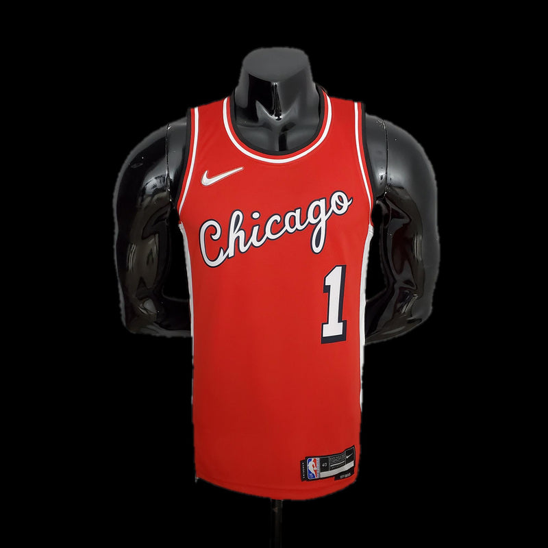 75th Anniversary 2022 Season Chicago Bulls ROSE#1 City Edition Red