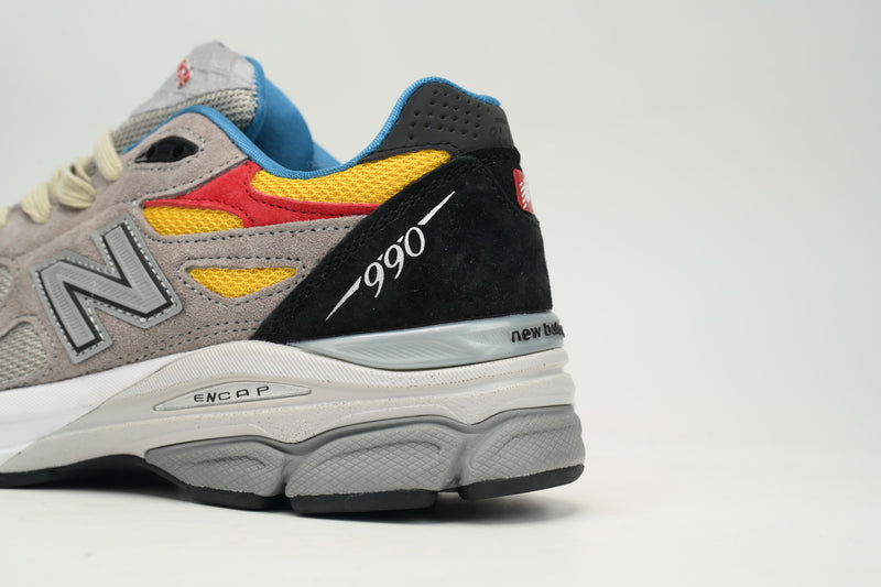 New Balance 990 Red, Yellow, And Blue