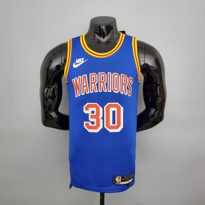 75th Anniversary Curry #30 Warriors Retro Blue