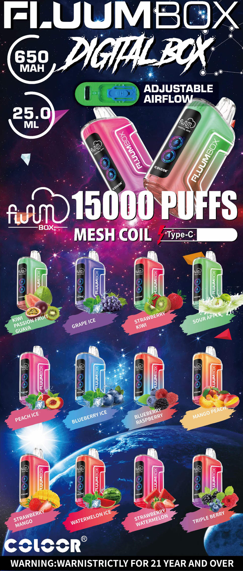 KIT 3CX COM 10 UNIDADES - FLUUM BOX 15000 puffs