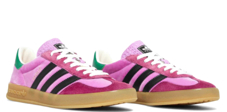 Tênis Adidas Gucci x Gazelle Pink Velvet