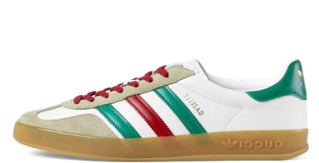 Adidas Gucci x Gazelle White Leather Sneakers