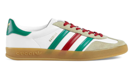 Tênis Adidas Gucci x Gazelle White Leather