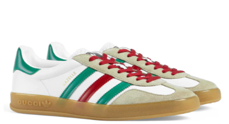 Tênis Adidas Gucci x Gazelle White Leather