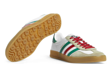 Adidas Gucci x Gazelle White Leather Sneakers