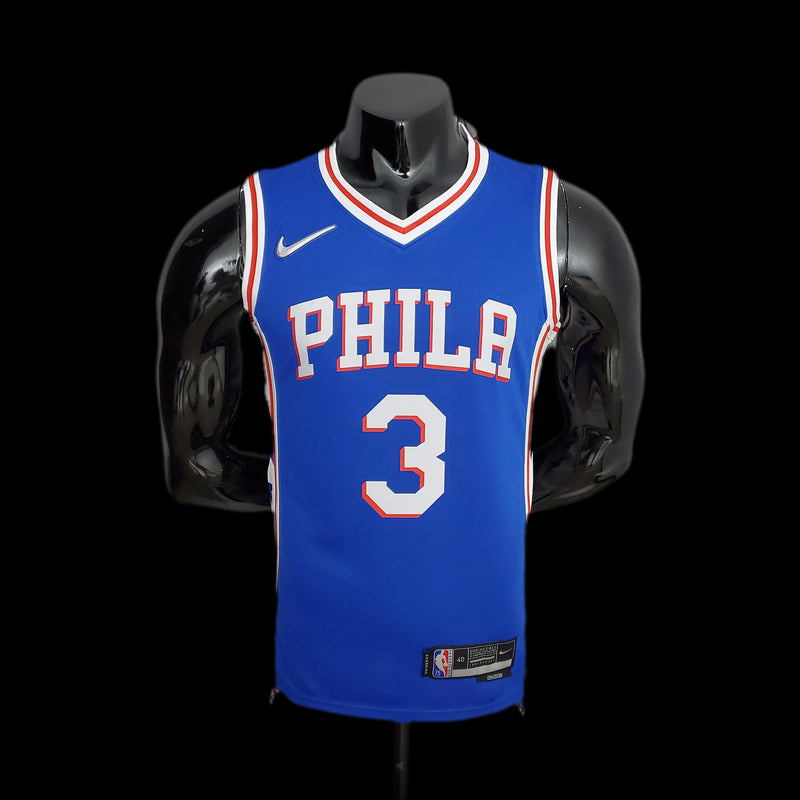 75th Anniversary Philadelphia 76ers IVERSON#3 Blue