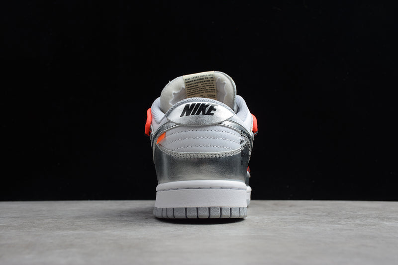 SB DUNK LOW OFF WHITE AND SILVER