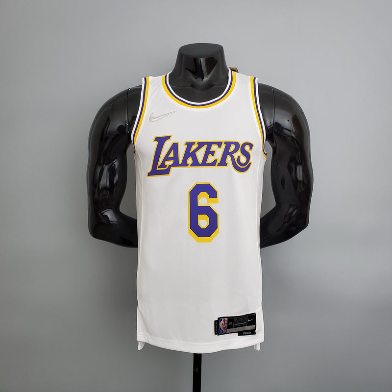 75th Anniversary Lakers White #6 JAMES