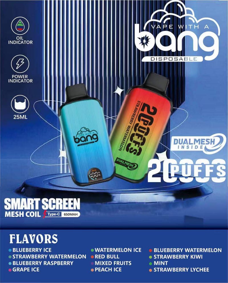 KIT 3CX COM 10 UNIDADES - BANG SMART SCREEN 20000 puffs