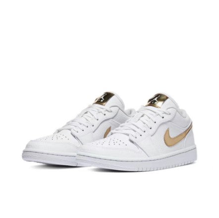 AIR JORDAN 1 LOW “White Metallic” SNEAKERS