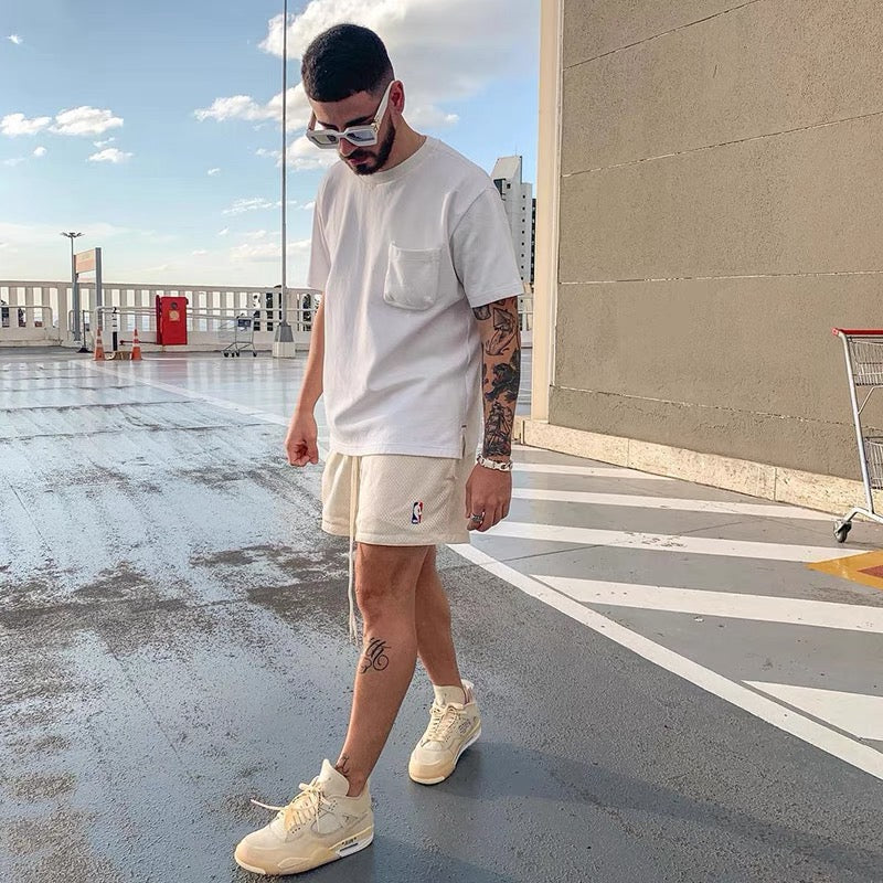 Bermuda Nike x Fear of God Basketball Shorts 'Light Cream' 